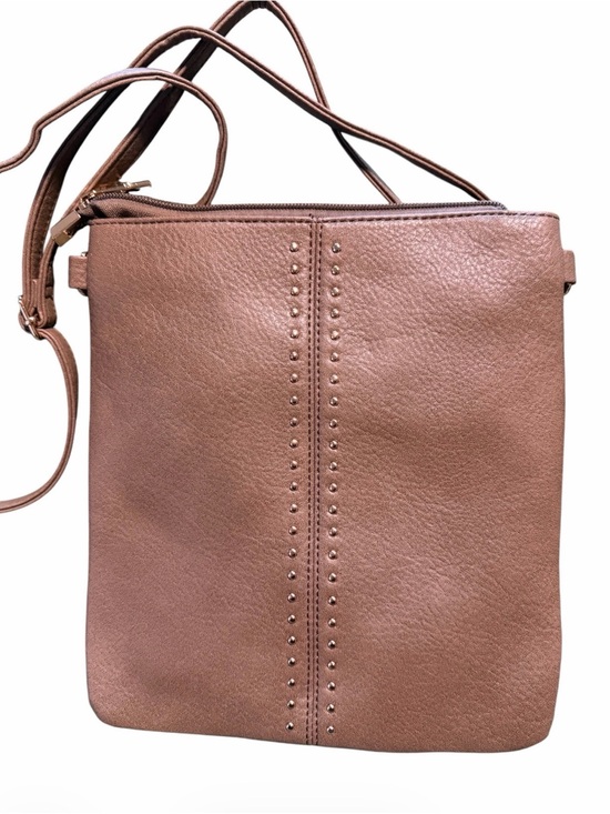 Montana West Handbags - Montana West Mauve Crossbody with Stud-Trim
